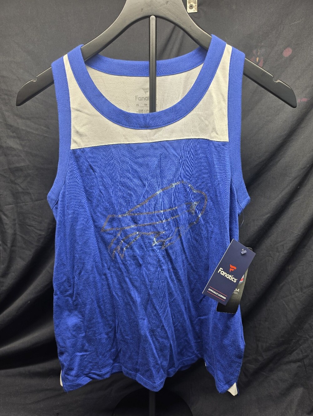 NWT Buffalo Bills Fanatics Women's Script Color Block Tank Top XS Royal Blue